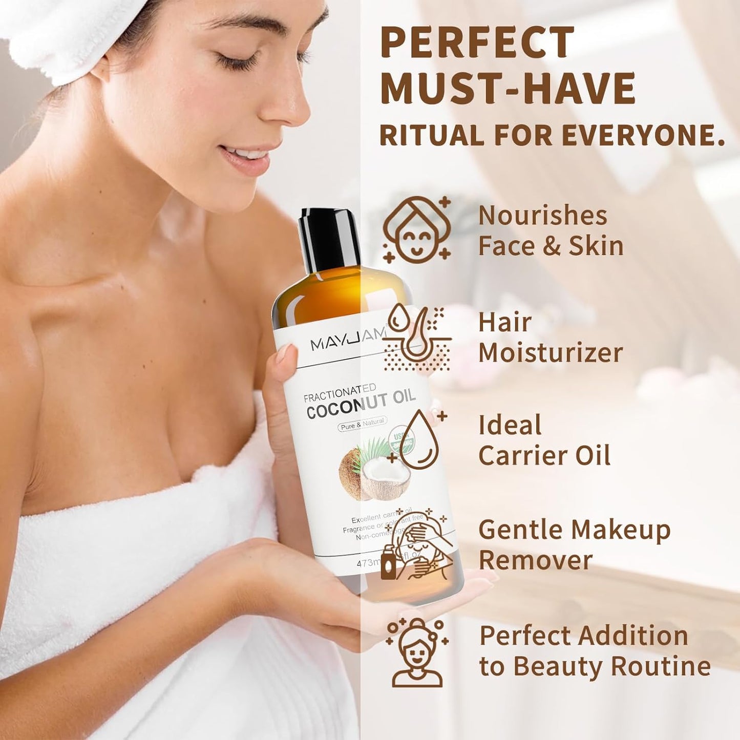 Lymphatic Drainage Organic Massage Oil – Large 16oz Bottle